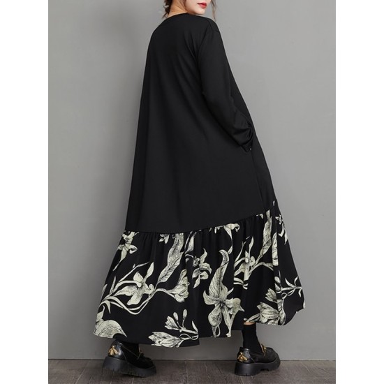 Asymmetric Flower Print Split-Joint A-Line High-Low V-Neck Midi Dresses Asymmetric Flower Print Split-Joint A-Line High-Low V-Neck Midi Dresses