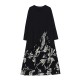 Asymmetric Flower Print Split-Joint A-Line High-Low V-Neck Midi Dresses Asymmetric Flower Print Split-Joint A-Line High-Low V-Neck Midi Dresses