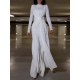 Bowknot Solid Color Bodycon Long Sleeves Round-Neck Maxi Dresses Bowknot Solid Color Bodycon Long Sleeves Round-Neck Maxi Dresses