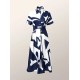 Short Sleeves Printed Lapel Maxi Dresses Short Sleeves Printed Lapel Maxi Dresses