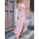 Long Sleeves Backless No Body Chain Pleated Solid Color Tied Waist Maxi Dresses Long Sleeves Backless No Body Chain Pleated Solid Color Tied Waist Maxi Dresses