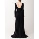 Long Sleeves Backless No Body Chain Pleated Solid Color Tied Waist Maxi Dresses Long Sleeves Backless No Body Chain Pleated Solid Color Tied Waist Maxi Dresses