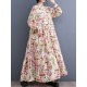 Pleated Printed Split-Joint Long Sleeves Loose Stand Collar Shirt Dress Midi Dresses Pleated Printed Split-Joint Long Sleeves Loose Stand Collar Shirt Dress Midi Dresses