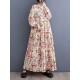 Pleated Printed Split-Joint Long Sleeves Loose Stand Collar Shirt Dress Midi Dresses Pleated Printed Split-Joint Long Sleeves Loose Stand Collar Shirt Dress Midi Dresses
