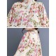Pleated Printed Split-Joint Long Sleeves Loose Stand Collar Shirt Dress Midi Dresses Pleated Printed Split-Joint Long Sleeves Loose Stand Collar Shirt Dress Midi Dresses