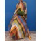 Long Sleeves Loose Contrast Color Split-Side V-Neck Maxi Dresses