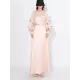 Hollow Solid Color A-Line Long Sleeves Round-Neck Maxi Dresses Hollow Solid Color A-Line Long Sleeves Round-Neck Maxi Dresses