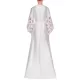 Hollow Solid Color A-Line Long Sleeves Round-Neck Maxi Dresses Hollow Solid Color A-Line Long Sleeves Round-Neck Maxi Dresses