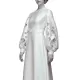 Hollow Solid Color A-Line Long Sleeves Round-Neck Maxi Dresses Hollow Solid Color A-Line Long Sleeves Round-Neck Maxi Dresses