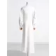 Hollow Solid Color A-Line Long Sleeves Round-Neck Maxi Dresses Hollow Solid Color A-Line Long Sleeves Round-Neck Maxi Dresses