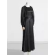 Hollow Solid Color A-Line Long Sleeves Round-Neck Maxi Dresses Hollow Solid Color A-Line Long Sleeves Round-Neck Maxi Dresses