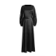 Hollow Solid Color A-Line Long Sleeves Round-Neck Maxi Dresses Hollow Solid Color A-Line Long Sleeves Round-Neck Maxi Dresses