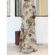 Printed Split-Joint Loose Plus Size Lapel Shirt Dress Maxi Dresses Printed Split-Joint Loose Plus Size Lapel Shirt Dress Maxi Dresses