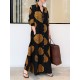 Printed Split-Joint Long Sleeves Loose Lapel Shirt Dress Maxi Dresses Printed Split-Joint Long Sleeves Loose Lapel Shirt Dress Maxi Dresses