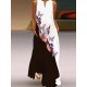 Butterfly Print A-Line Loose Round-Neck Maxi Dresses Butterfly Print A-Line Loose Round-Neck Maxi Dresses