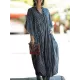 Buttoned Pockets Striped Batwing Sleeves Half Sleeves Round-Neck Maxi Dresses Beach Cover-Up Buttoned Pockets Striped Batwing Sleeves Half Sleeves Round-Neck Maxi Dresses Beach Cover-Up
