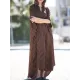 Buttoned Pockets Striped Batwing Sleeves Half Sleeves Round-Neck Maxi Dresses Beach Cover-Up Buttoned Pockets Striped Batwing Sleeves Half Sleeves Round-Neck Maxi Dresses Beach Cover-Up