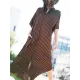 Buttoned Pockets Striped Batwing Sleeves Half Sleeves Round-Neck Maxi Dresses Beach Cover-Up Buttoned Pockets Striped Batwing Sleeves Half Sleeves Round-Neck Maxi Dresses Beach Cover-Up