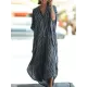 Buttoned Pockets Striped Batwing Sleeves Half Sleeves Round-Neck Maxi Dresses Beach Cover-Up Buttoned Pockets Striped Batwing Sleeves Half Sleeves Round-Neck Maxi Dresses Beach Cover-Up