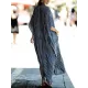 Buttoned Pockets Striped Batwing Sleeves Half Sleeves Round-Neck Maxi Dresses Beach Cover-Up Buttoned Pockets Striped Batwing Sleeves Half Sleeves Round-Neck Maxi Dresses Beach Cover-Up