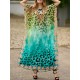Leopard Printed Split-side Batwing Sleeves Loose V-neck Maxi Dresses Beach Cover-Up Leopard Printed Split-side Batwing Sleeves Loose V-neck Maxi Dresses Beach Cover-Up