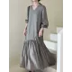 Elasticity Pleated Solid Color Split-Joint Zipper High Waisted Long Sleeves V-Neck Midi Dresses Elasticity Pleated Solid Color Split-Joint Zipper High Waisted Long Sleeves V-Neck Midi Dresses