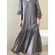 Elasticity Pleated Solid Color Split-Joint Zipper High Waisted Long Sleeves V-Neck Midi Dresses Elasticity Pleated Solid Color Split-Joint Zipper High Waisted Long Sleeves V-Neck Midi Dresses