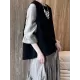 Elasticity Pleated Solid Color Split-Joint Zipper High Waisted Long Sleeves V-Neck Midi Dresses Elasticity Pleated Solid Color Split-Joint Zipper High Waisted Long Sleeves V-Neck Midi Dresses
