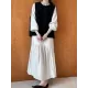 Elasticity Pleated Solid Color Split-Joint Zipper High Waisted Long Sleeves V-Neck Midi Dresses Elasticity Pleated Solid Color Split-Joint Zipper High Waisted Long Sleeves V-Neck Midi Dresses