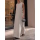 Loose Sleeveless Solid Color Split-Side Round-Neck Maxi Dresses Loose Sleeveless Solid Color Split-Side Round-Neck Maxi Dresses
