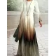 Printed A-Line High Waisted Round-Neck Maxi Dresses Printed A-Line High Waisted Round-Neck Maxi Dresses