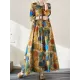 Pleated Polka-Dot Split-Joint A-Line Long Sleeves Round-Neck Maxi Dresses Pleated Polka-Dot Split-Joint A-Line Long Sleeves Round-Neck Maxi Dresses