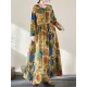 Pleated Polka-Dot Split-Joint A-Line Long Sleeves Round-Neck Maxi Dresses Pleated Polka-Dot Split-Joint A-Line Long Sleeves Round-Neck Maxi Dresses