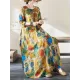 Pleated Polka-Dot Split-Joint A-Line Long Sleeves Round-Neck Maxi Dresses Pleated Polka-Dot Split-Joint A-Line Long Sleeves Round-Neck Maxi Dresses