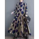 Buttoned Pleated Polka-Dot Split-Joint A-Line Long Sleeves Stand Collar Shirt Dress Maxi Dresses Buttoned Pleated Polka-Dot Split-Joint A-Line Long Sleeves Stand Collar Shirt Dress Maxi Dresses