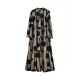 Buttoned Pleated Polka-Dot Split-Joint A-Line Long Sleeves Stand Collar Shirt Dress Maxi Dresses Buttoned Pleated Polka-Dot Split-Joint A-Line Long Sleeves Stand Collar Shirt Dress Maxi Dresses