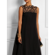 Loose Sleeveless Hollow Solid Color Split-Joint Round-Neck Maxi Dresses Loose Sleeveless Hollow Solid Color Split-Joint Round-Neck Maxi Dresses