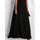 Loose Sleeveless Hollow Solid Color Split-Joint Round-Neck Maxi Dresses Loose Sleeveless Hollow Solid Color Split-Joint Round-Neck Maxi Dresses