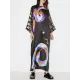 Printed Split-Side A-Line Long Sleeves Round-Neck Maxi Dresses Printed Split-Side A-Line Long Sleeves Round-Neck Maxi Dresses