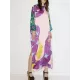 Printed Split-Side A-Line Long Sleeves Round-Neck Maxi Dresses Printed Split-Side A-Line Long Sleeves Round-Neck Maxi Dresses