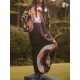 Printed Split-Side A-Line Long Sleeves Round-Neck Maxi Dresses Printed Split-Side A-Line Long Sleeves Round-Neck Maxi Dresses