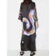 Printed Split-Side A-Line Long Sleeves Round-Neck Maxi Dresses Printed Split-Side A-Line Long Sleeves Round-Neck Maxi Dresses