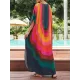 Contrast Color Printed Sun Protection Batwing Sleeves Loose Round-Neck Maxi Dresses Contrast Color Printed Sun Protection Batwing Sleeves Loose Round-Neck Maxi Dresses