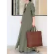 Original Solid Color Lapel Shirt Dress Original Solid Color Lapel Shirt Dress