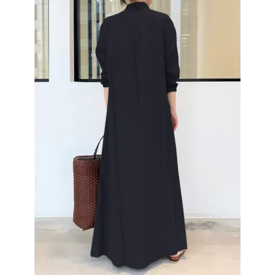 Original Solid Color Lapel Shirt Dress Original Solid Color Lapel Shirt Dress