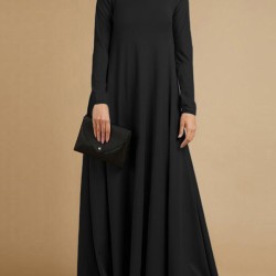 Casual Loose 4 Colors High-Neck Long Sleeves Maxi Dress