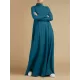 Casual Loose 4 Colors High-Neck Long Sleeves Maxi Dress Casual Loose 4 Colors High-Neck Long Sleeves Maxi Dress