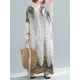Ethnic Printed Plus Size V-Neck Batwing Sleeve Maxi Dress Ethnic Printed Plus Size V-Neck Batwing Sleeve Maxi Dress