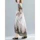 Ethnic Printed Plus Size V-Neck Batwing Sleeve Maxi Dress Ethnic Printed Plus Size V-Neck Batwing Sleeve Maxi Dress
