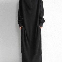 Simple Loose 2 Colors Long Dress